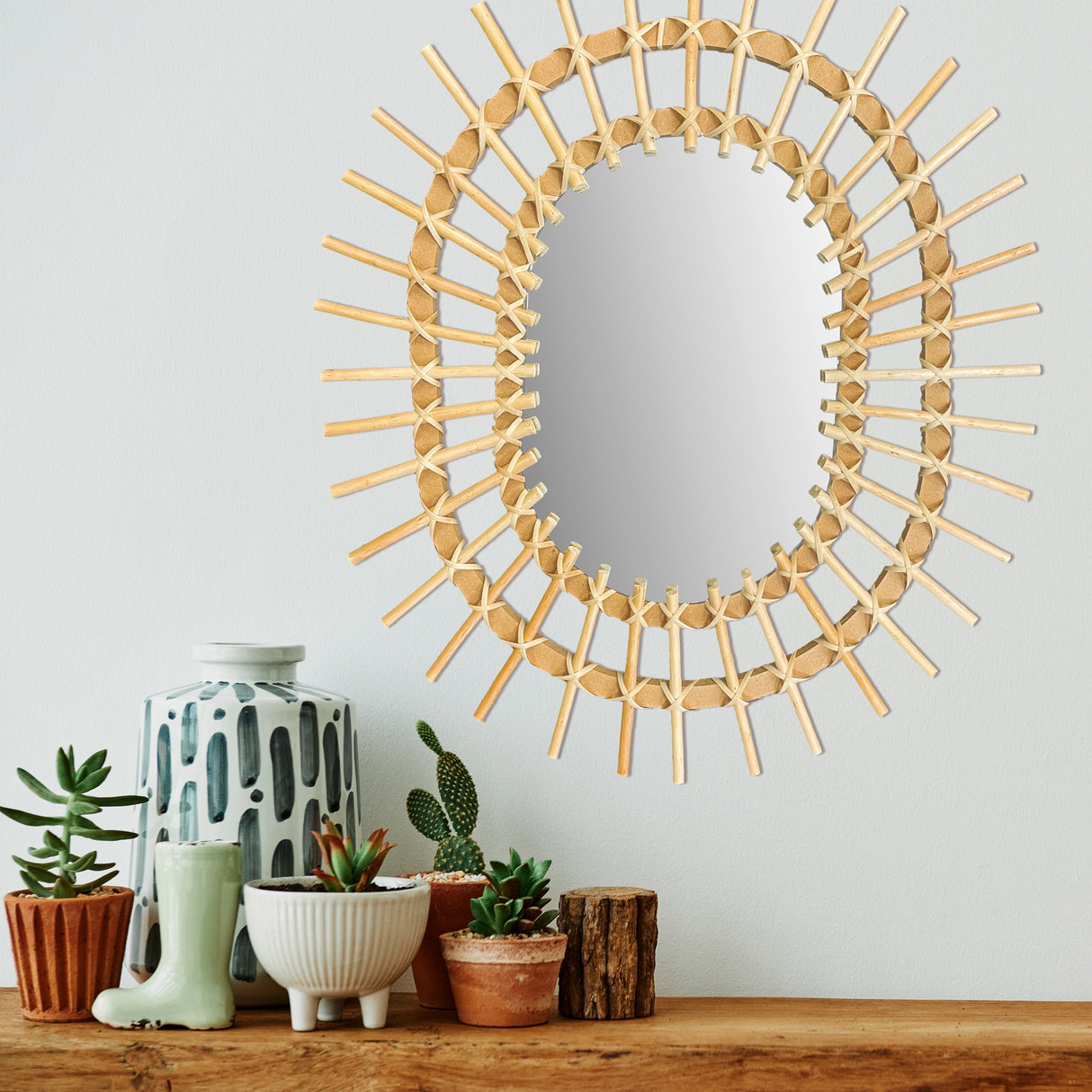 Oglinda perete Boho 57CM QDJ5749
