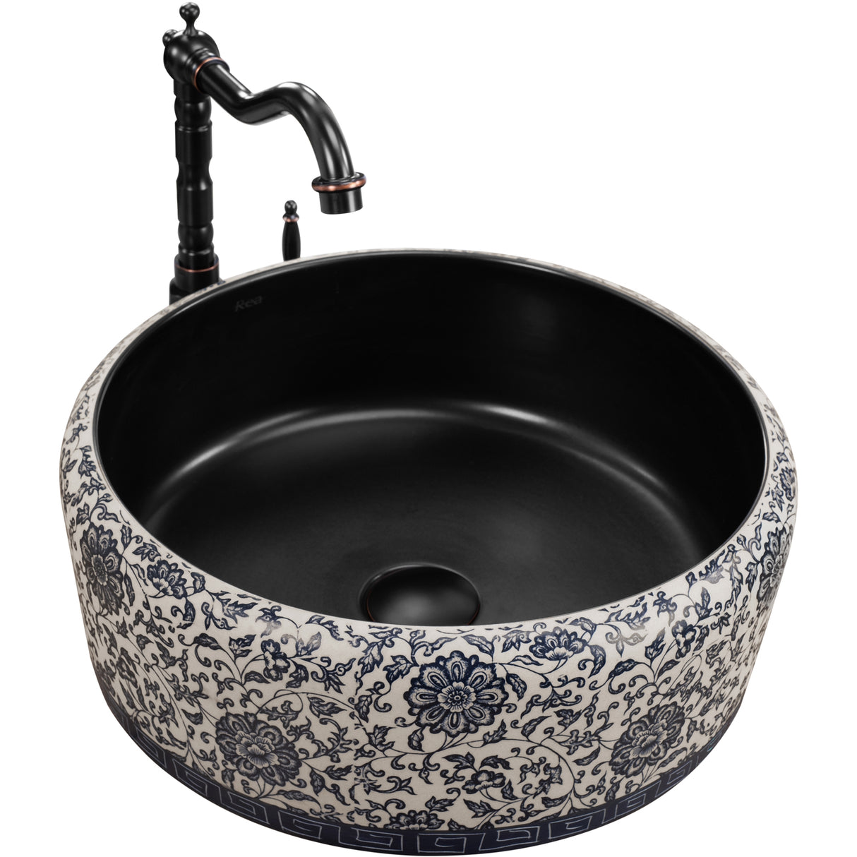 Lavoar pe blat REA Florisa Black Matt