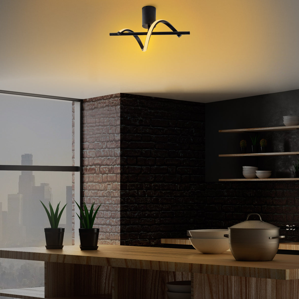 Candelabru Likma - 13514 - Negru