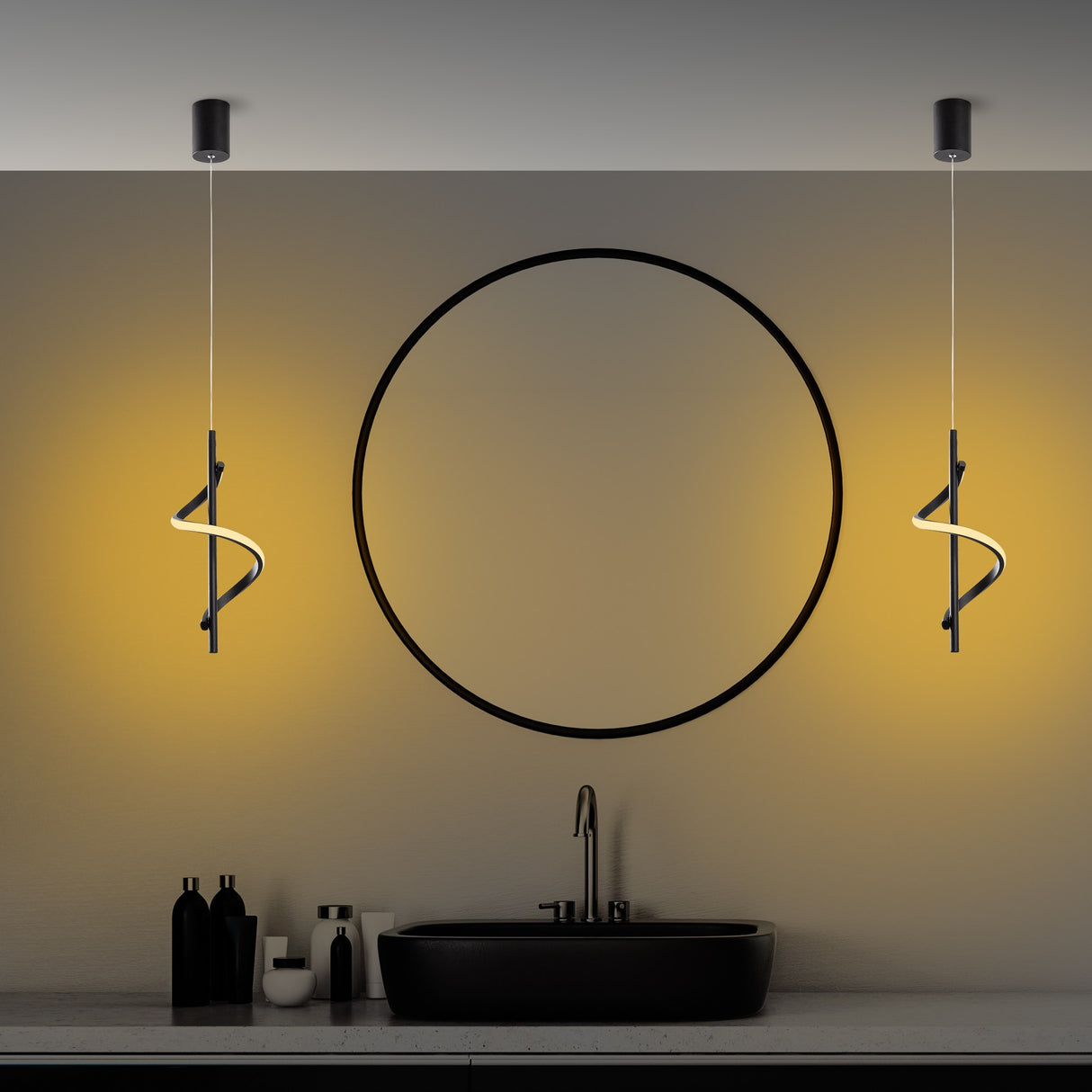 Candelabru Likma - 13518 - Negru
