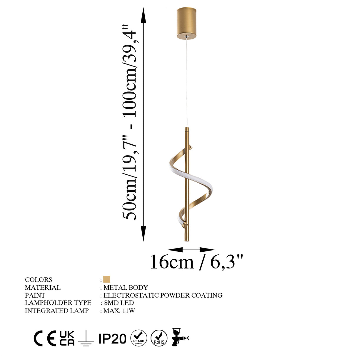 Candelabru Likma - 13519 - Auriu