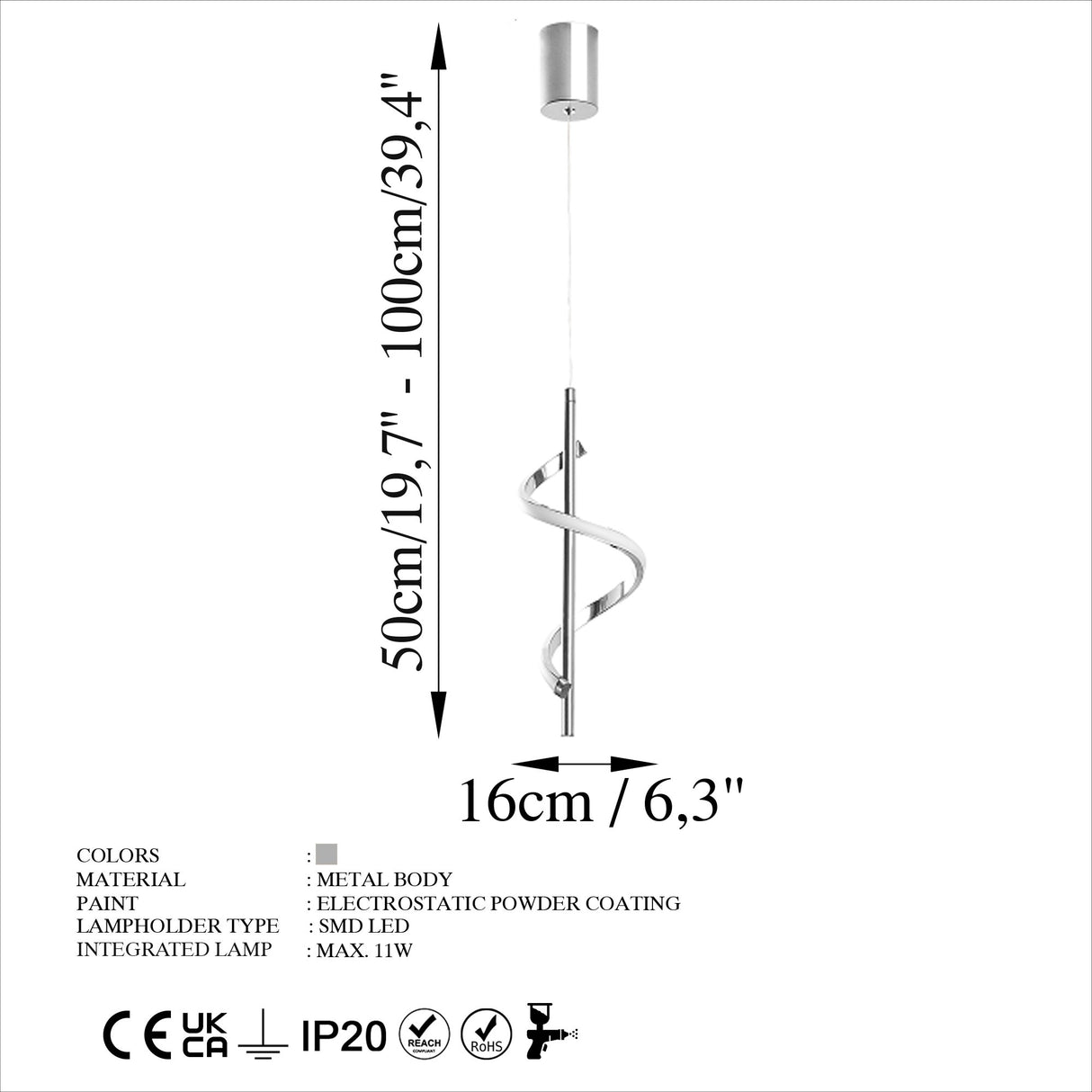 Candelabru Likma - 13521 - Crom