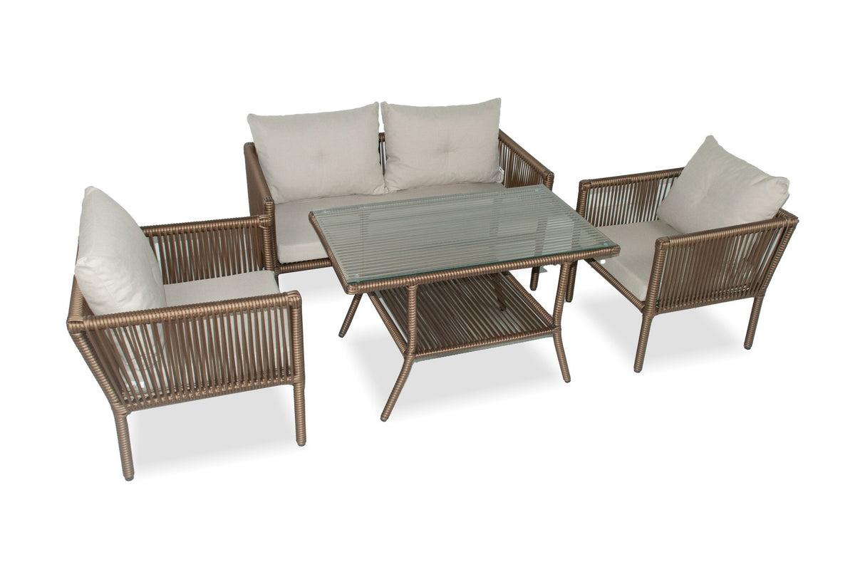 Set mobilier gradina Shangai 62 - Dark Brown - Maro inchis