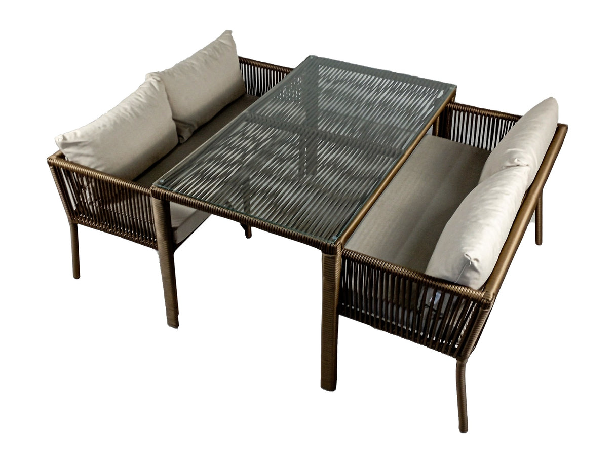 Set mobilier gradina Vera 4 - Dark Brown - Maro inchis