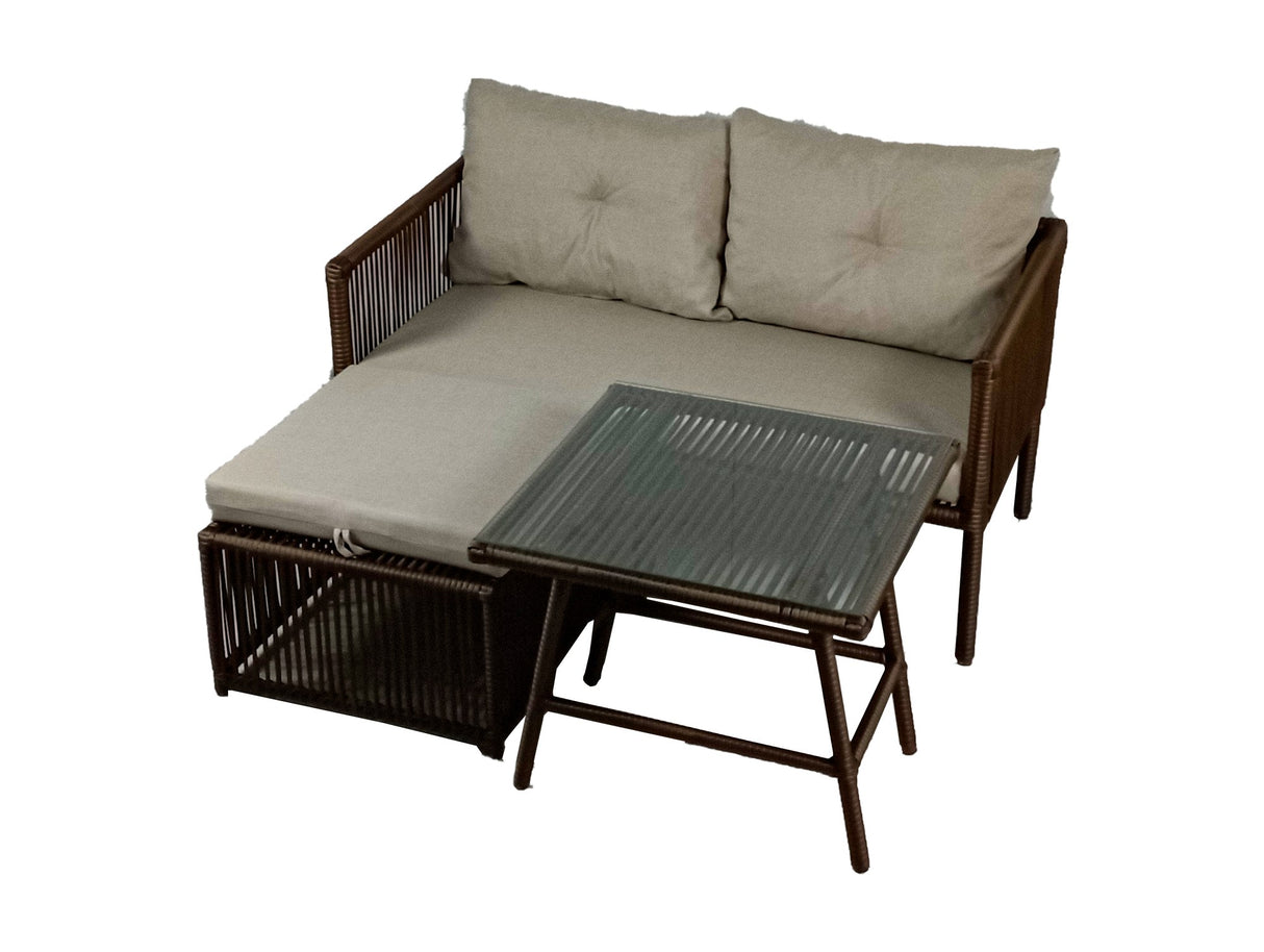 Set mobilier gradina Shangai 8 - Dark Brown - Maro inchis