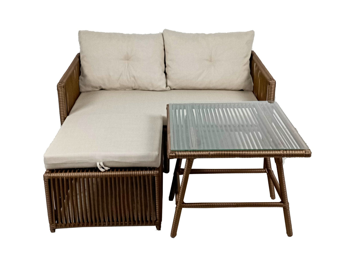 Set mobilier gradina Shangai 8 - Dark Brown - Maro inchis