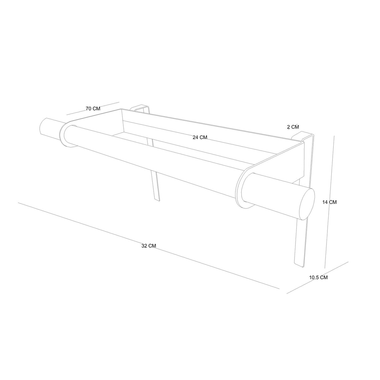 Organizator Towel - 1 - Negru