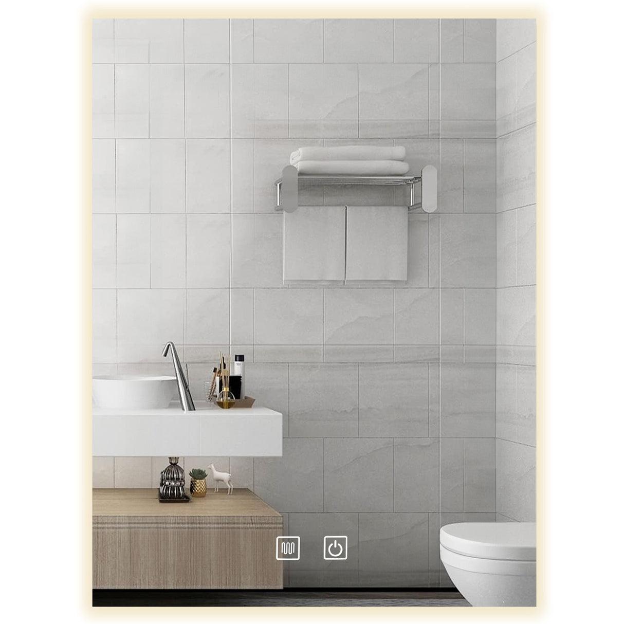 Oglinda LED SQR 50x100cm