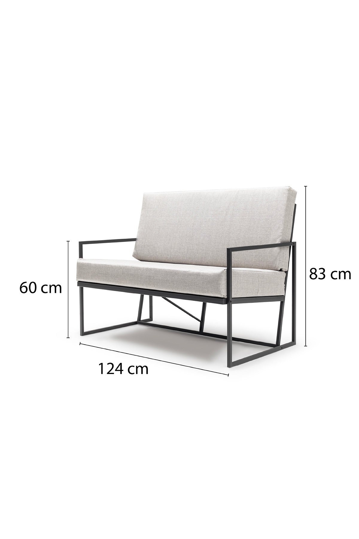 Set mobilier gradina Ikli2020Mtlknp002 - Bej / Negru