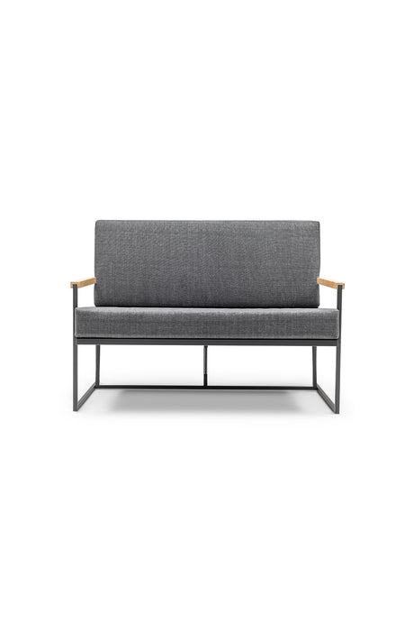 Set mobilier gradina Ikili Ahsap Kollu 001 - Antracit / Negru