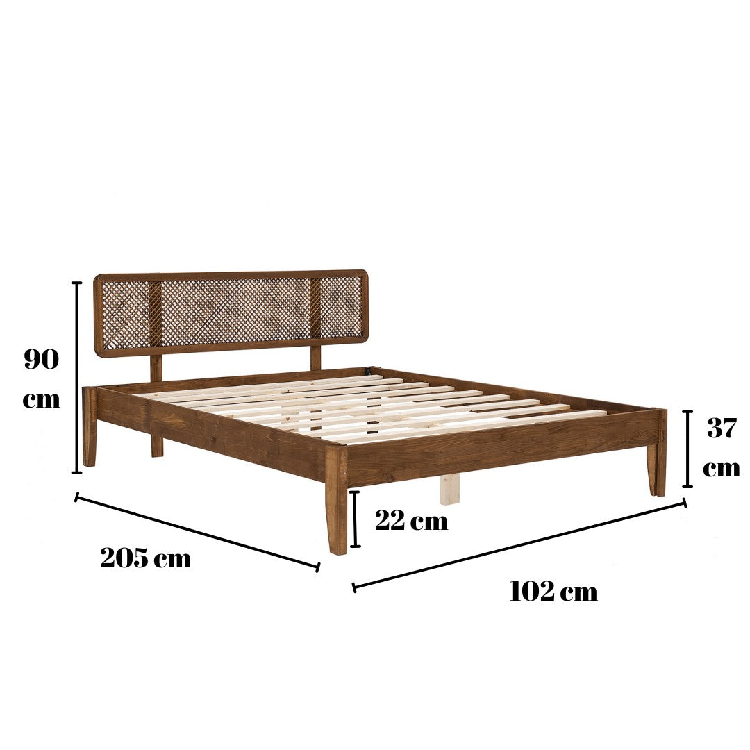 Pat dublu Izabelya 200 - Walnut - Nuc