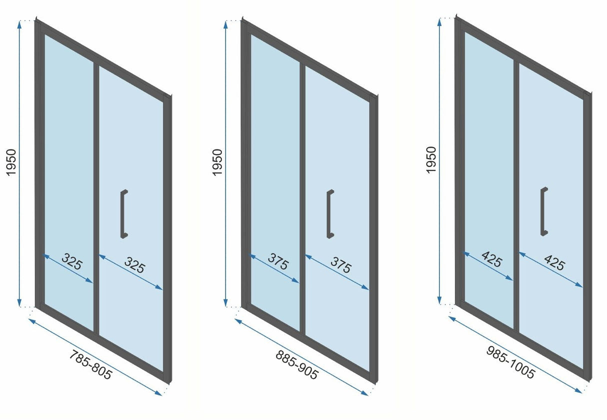 Cabina de dus de perete REA Rapid Fold Gold / Usa:80 x Perete:90