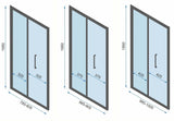Cabina de dus de perete REA Rapid Fold Gold / Usa:100 x Perete:90
