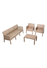 Set mobilier gradina Lara Mindersiz 3+1+1+S Takim - Cappucino - Cappuccino