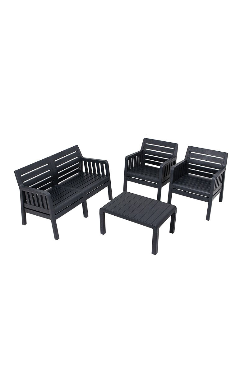 Set mobilier gradina Lara Mindersiz 2+1+1+S Takim - Anthracite - Antracit