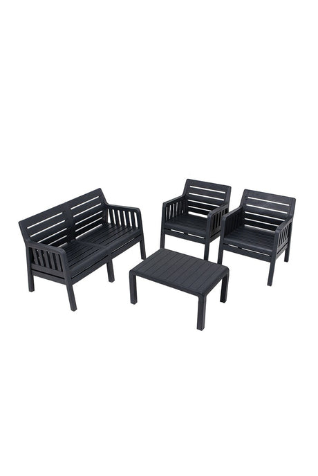 Set mobilier gradina Lara Mindersiz 2+1+1+S Takim - Anthracite - Antracit