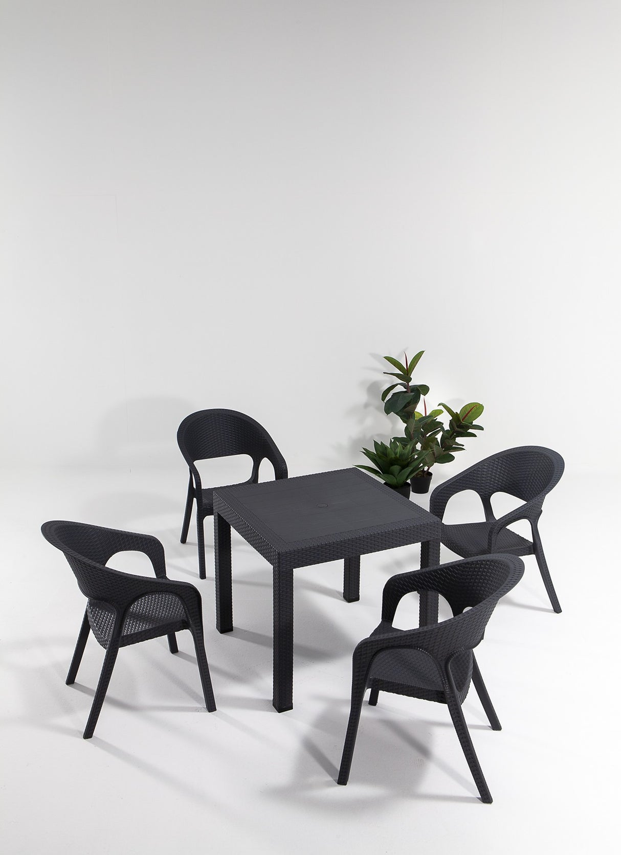 Set mobilier gradina Garden 80x80 Small Masa Takimi - Anthracite - Antracit