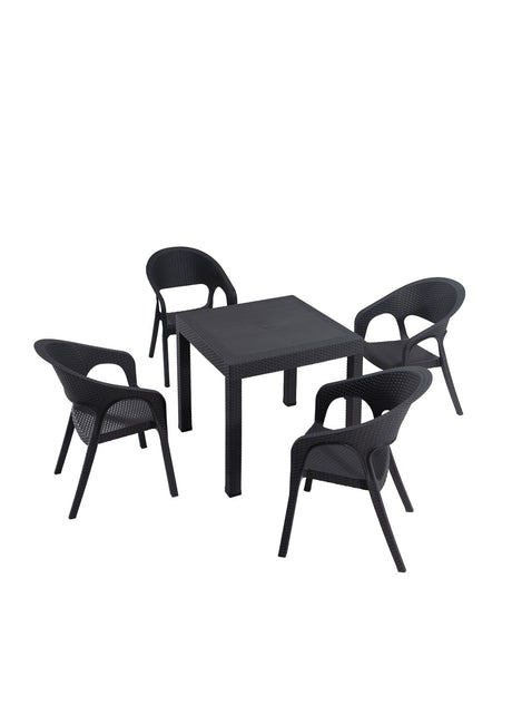 Set mobilier gradina Garden 80x80 Small Masa Takimi - Anthracite - Antracit