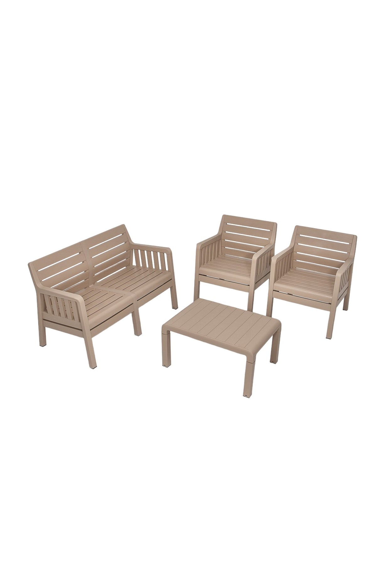 Set mobilier gradina Lara Mindersiz 2+1+1+S Takim - Cappucino - Cappuccino