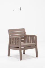 Set mobilier gradina Lara Mindersiz 2+1+1+S Takim - Cappucino - Cappuccino