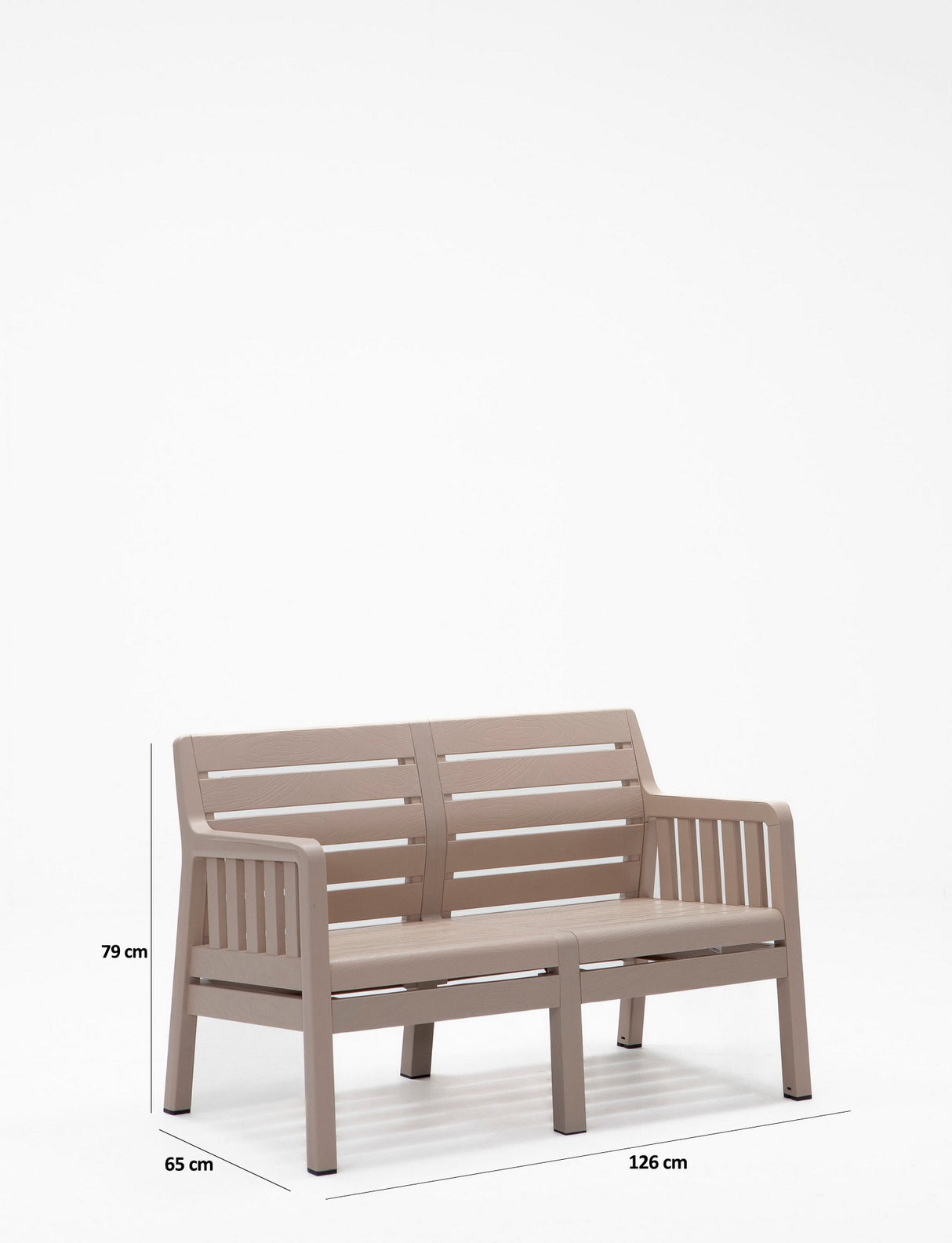 Set mobilier gradina Lara Mindersiz 2+1+1+S Takim - Cappucino - Cappuccino
