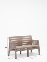 Set mobilier gradina Lara Mindersiz 2+1+1+S Takim - Cappucino - Cappuccino