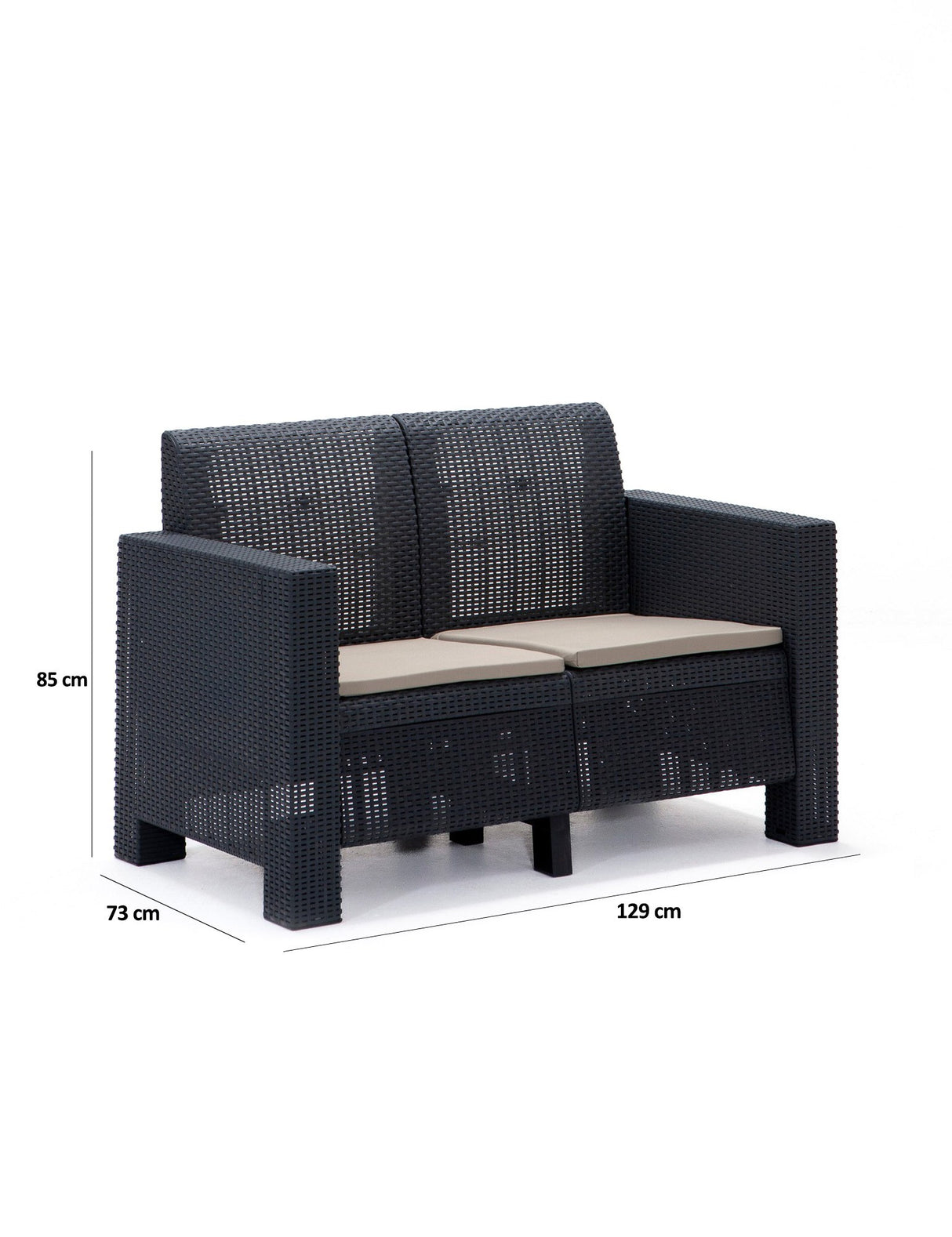 Set mobilier gradina Aksu 2+1+1+S Takim - Anthracite - Antracit