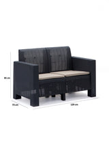 Set mobilier gradina Aksu 2+1+1+S Takim - Anthracite - Antracit