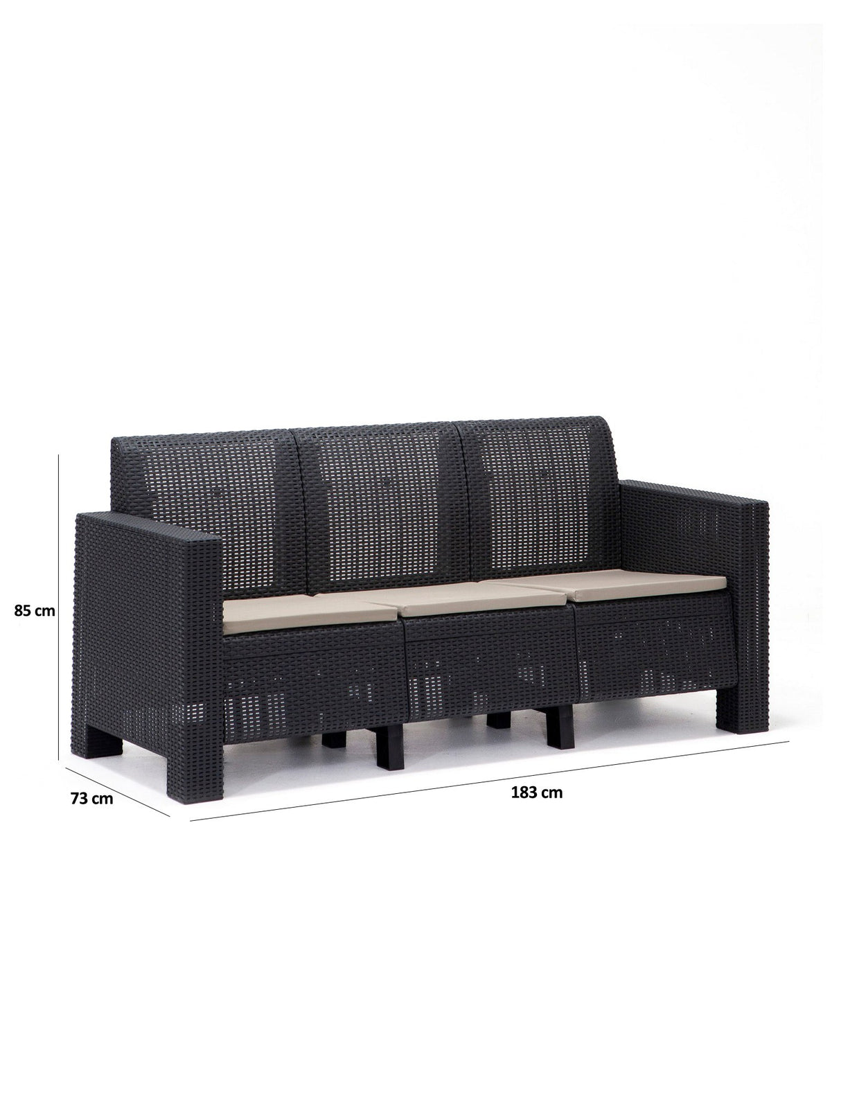 Set mobilier gradina Aksu 3+1+1+S Takim - Anthracite - Antracit