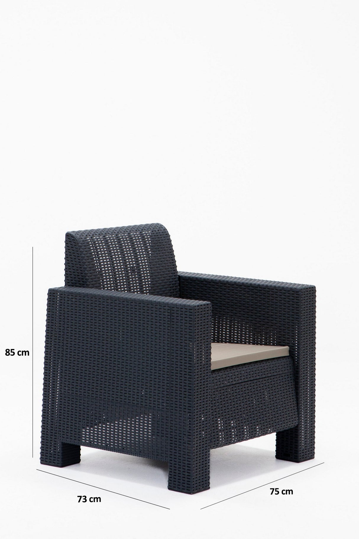 Set mobilier gradina Aksu 3+1+1+S Takim - Anthracite - Antracit
