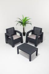Set mobilier gradina Olimpos 1+1+S Takim - Anthracite - Antracit