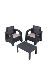 Set mobilier gradina Olimpos 1+1+S Takim - Anthracite - Antracit