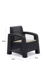 Set mobilier gradina Olimpos 1+1+S Takim - Anthracite - Antracit
