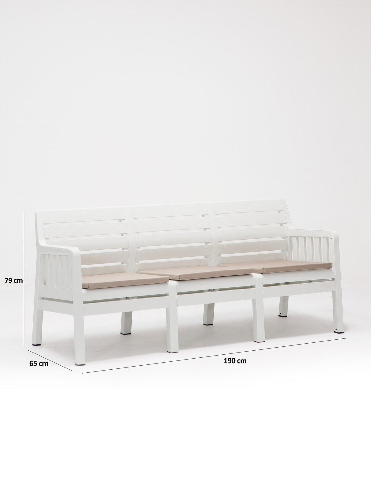 Set mobilier gradina Lara 3+1+1+S Takim - White - Alb