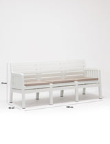 Set mobilier gradina Lara 3+1+1+S Takim - White - Alb