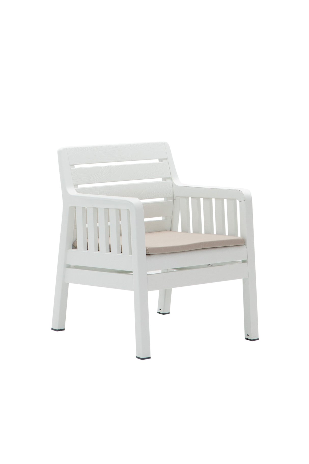 Set mobilier gradina Lara 3+1+1+S Takim - White - Alb