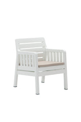 Set mobilier gradina Lara 3+1+1+S Takim - White - Alb