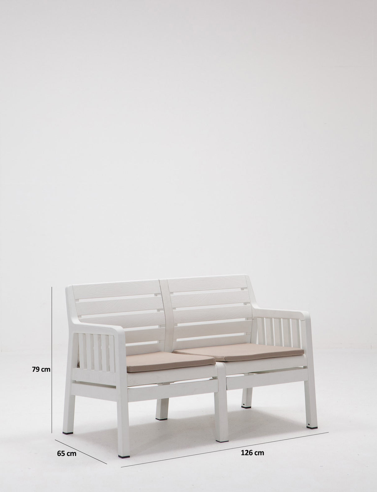 Set mobilier gradina Lara 2+1+1+S Takim - White - Alb