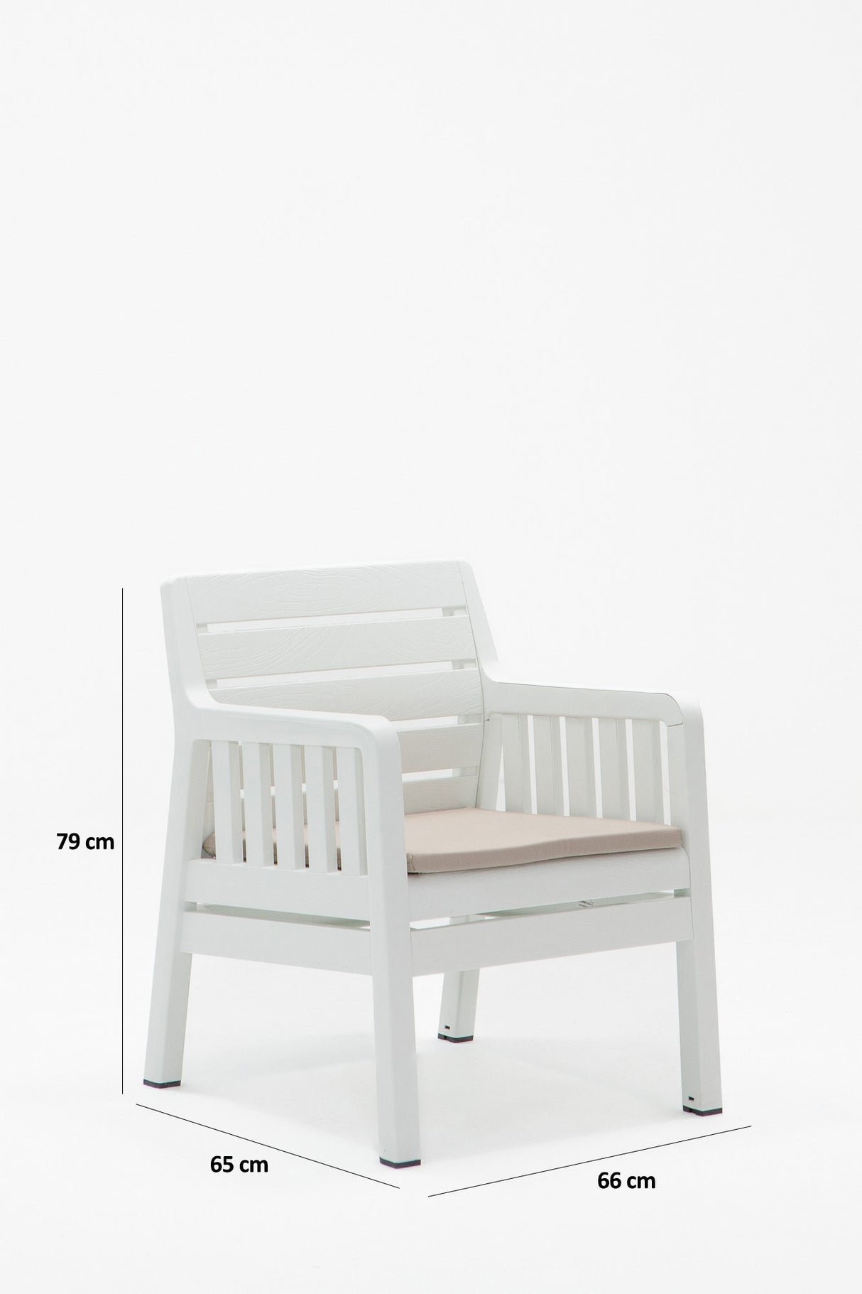 Set mobilier gradina Lara 2+1+1+S Takim - White - Alb