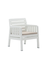 Set mobilier gradina Lara 2+1+1+S Takim - White - Alb