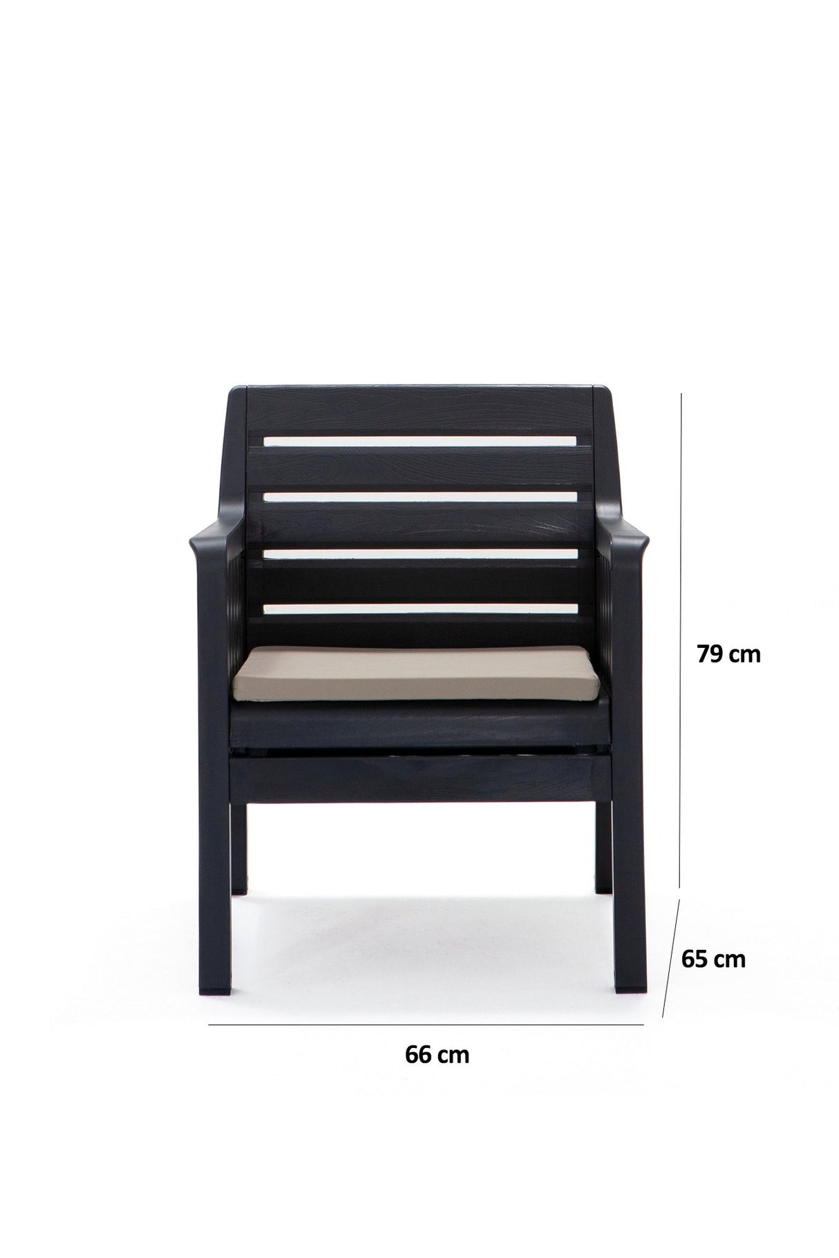 Set mobilier gradina Lara 2+1+1+S Takim - Anthracite - Antracit