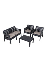 Set mobilier gradina Lara 2+1+1+S Takim - Anthracite - Antracit