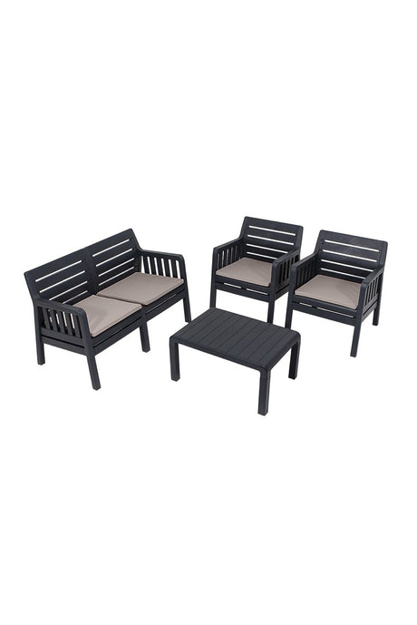 Set mobilier gradina Lara 2+1+1+S Takim - Anthracite - Antracit