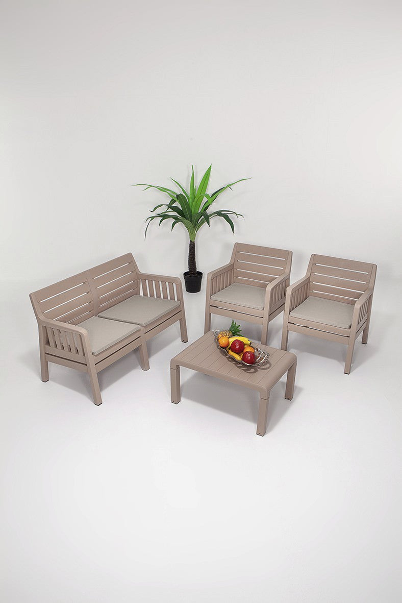 Set mobilier gradina Lara 2+1+1+S Takim - Cappucino - Cappuccino
