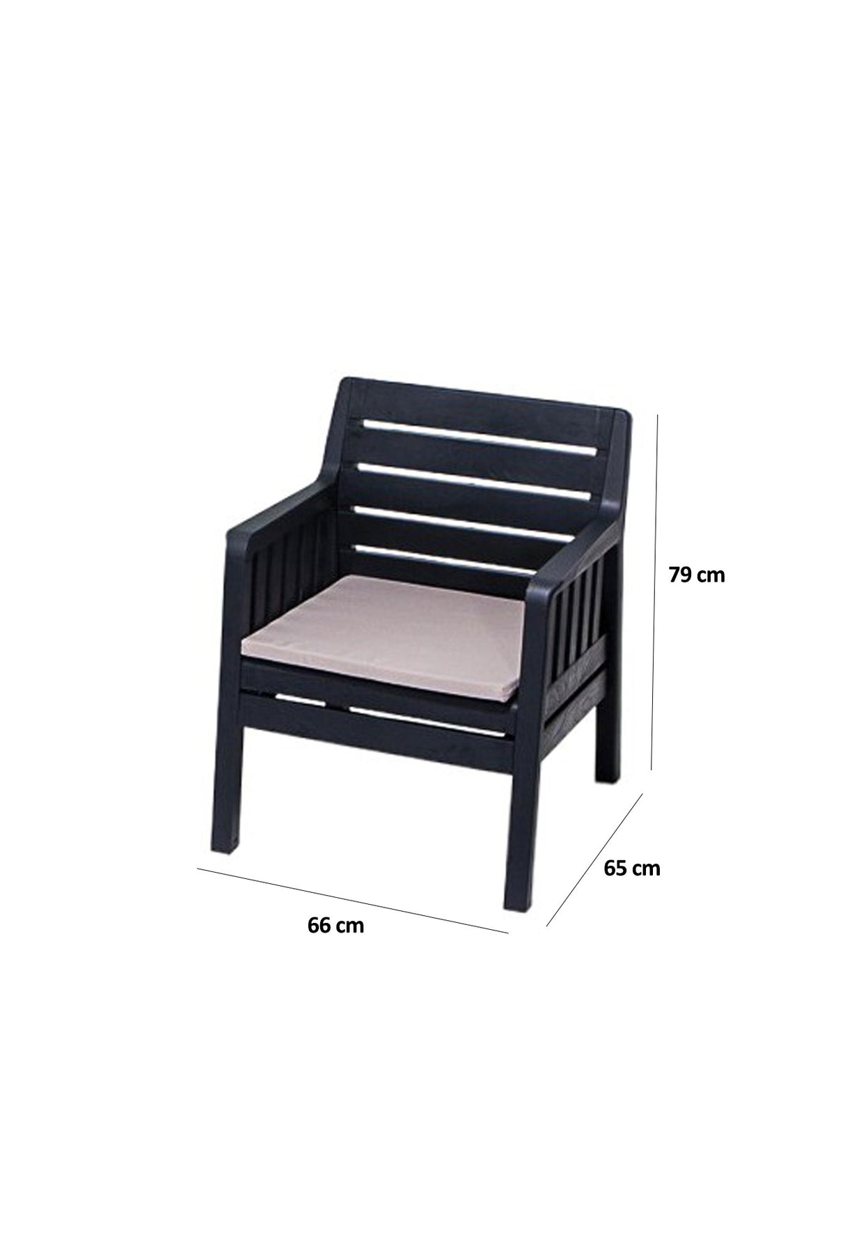 Set mobilier gradina Lara 3+1+1+S Takim - Anthracite - Antracit