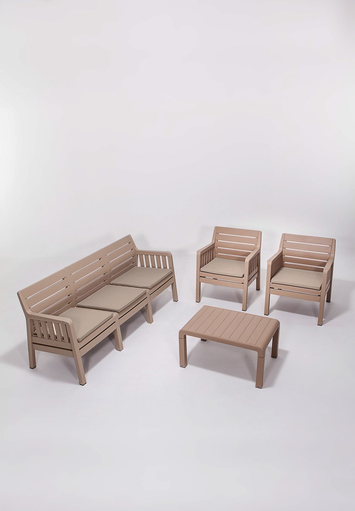 Set mobilier gradina Lara 3+1+1+S Takim - Cappucino - Cappuccino