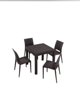 Set mobilier gradina Rattan 80x80 Small Masa Takimi - Brown - Maro