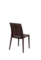 Set mobilier gradina Rattan 80x80 Small Masa Takimi - Brown - Maro
