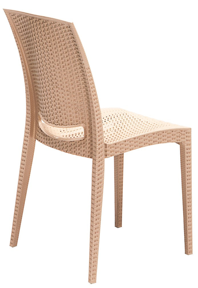 Set mobilier gradina Rattan 80x80 Small Masa Takimi - Cappucino - Cappuccino