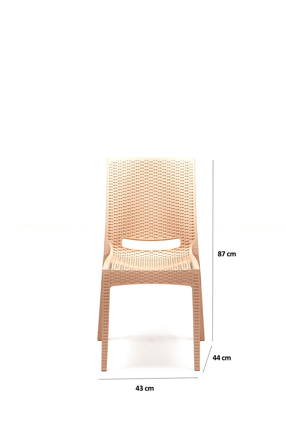 Set mobilier gradina Rattan 80x80 Small Masa Takimi - Cappucino - Cappuccino